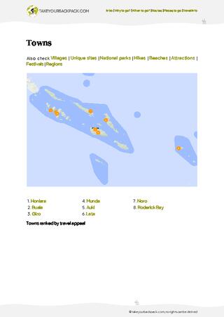 example page 4 from our offline Travel Guide for Solomon Islands